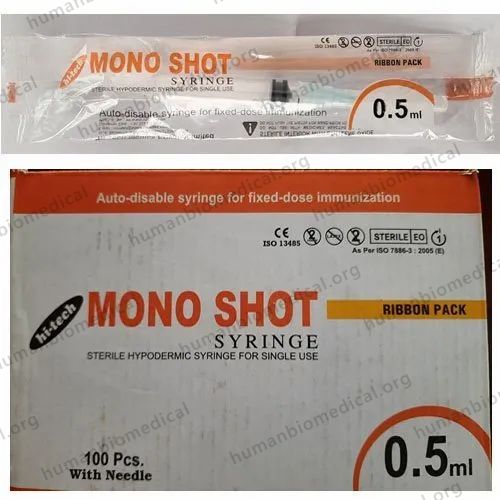0.5 ML MONO SHOT SYRINGE WITH NEEDLE