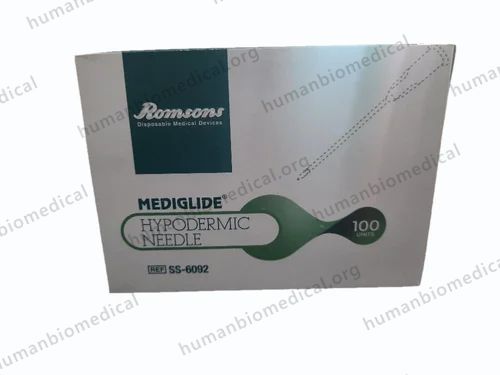 Romsons Disposable Mediglide Hypodermic Needle, 1 Inch, 21G