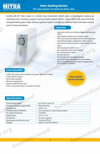 MITRA BLOOD BAG TUBE SEALER