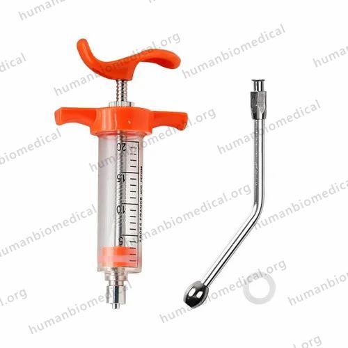 Veterinary Vaccines Syringe 20ml Medicine Syringe for Pet Steel Curved Nozzle Clear B0F5W86N2Q