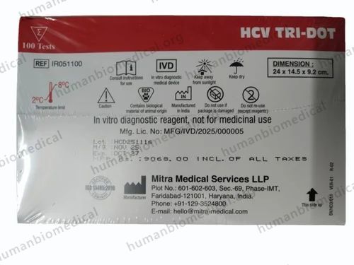 J. Mitra Hcv Tridot Test Kit, 100 Tests