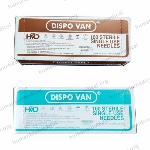 Plastic HMD Dispovan Needle, For Hospital, Size: 26 G X 1.5 Inch