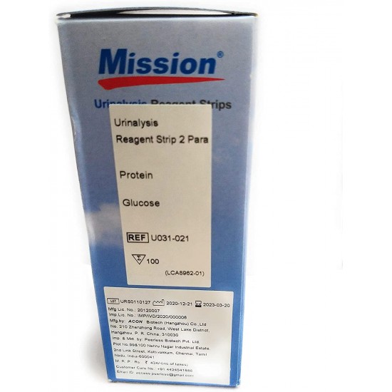 Mission Urinalysis Reagent Strips 2P