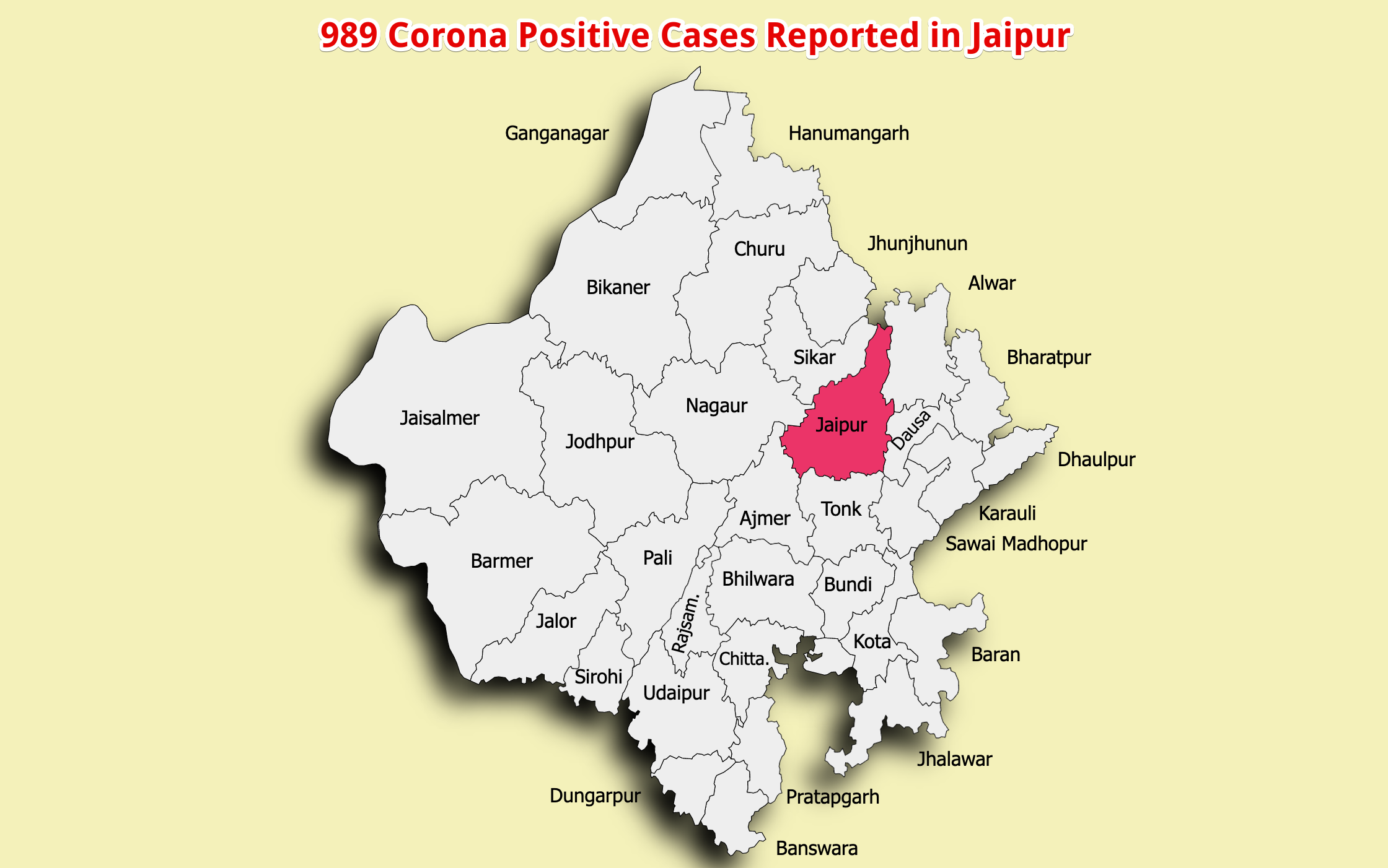 जयपुर जिले में कोरोना का महाविस्फोट, मंगलवार को रिकॉर्ड 989 नए केस मिले