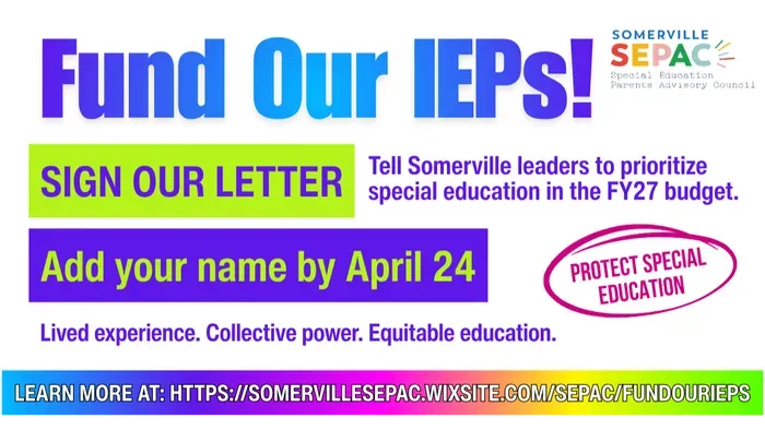 Fund Our IEPs! Somerville SEPAC Budget Advocacy