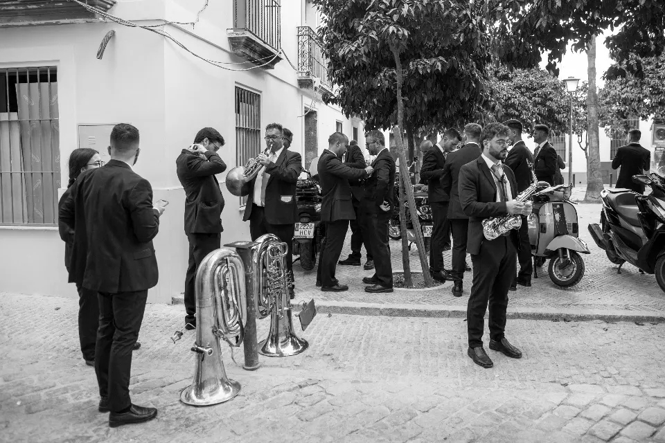 Semana Santa. Sevilla. Músicos.