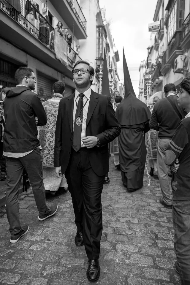 Semana Santa. Sevilla. Capataces y costaleros.