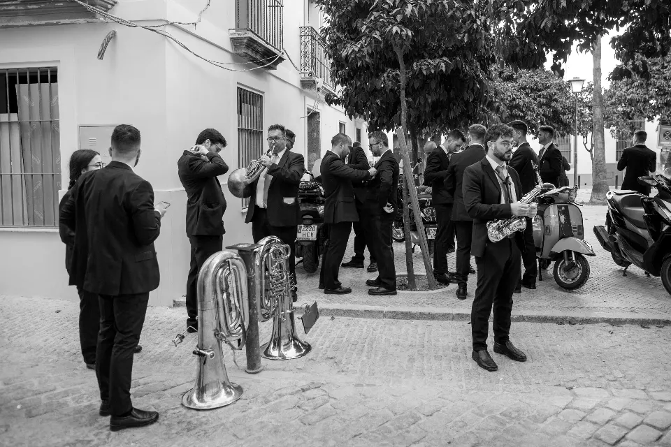 Semana Santa. Sevilla. Músicos.