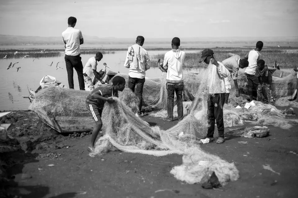 Etiopía. Lago Awassa. Fishermen
