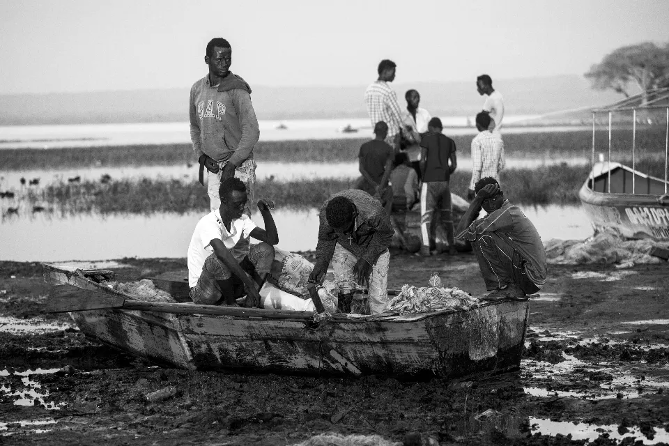 Etiopía. Lago Awassa. Fishermen