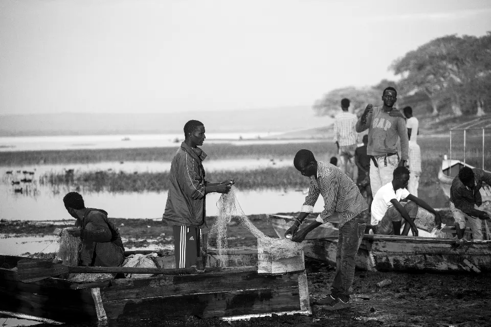 Etiopía. Lago Awassa. Fishermen