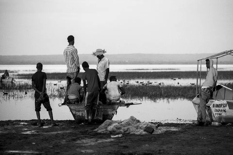 Etiopía. Lago Awassa. Fishermen