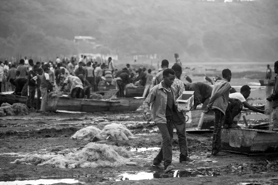 Etiopía. Lago Awassa. Fishermen