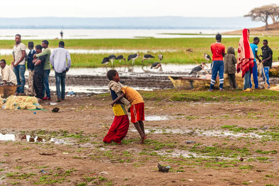 Etiopía. Lago Awasa. Fishermen