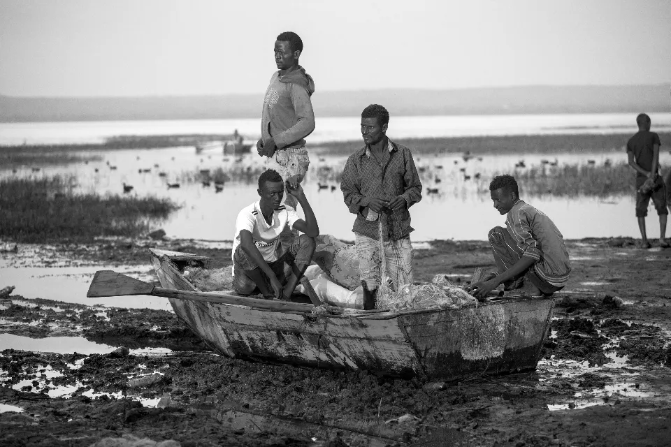 Etiopía. Lago Awassa. Fishermen