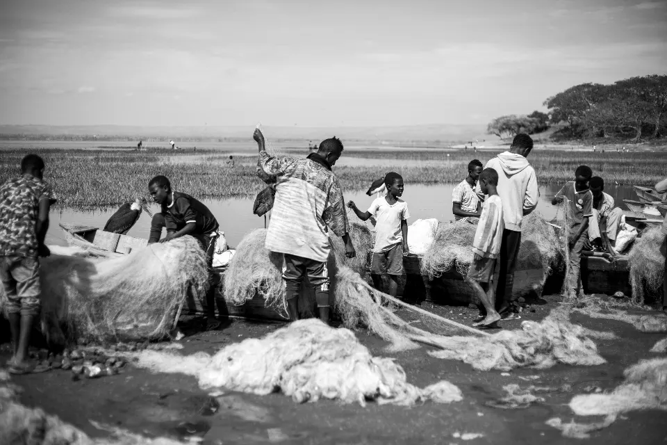 Etiopía. Lago Awassa. Fishermen