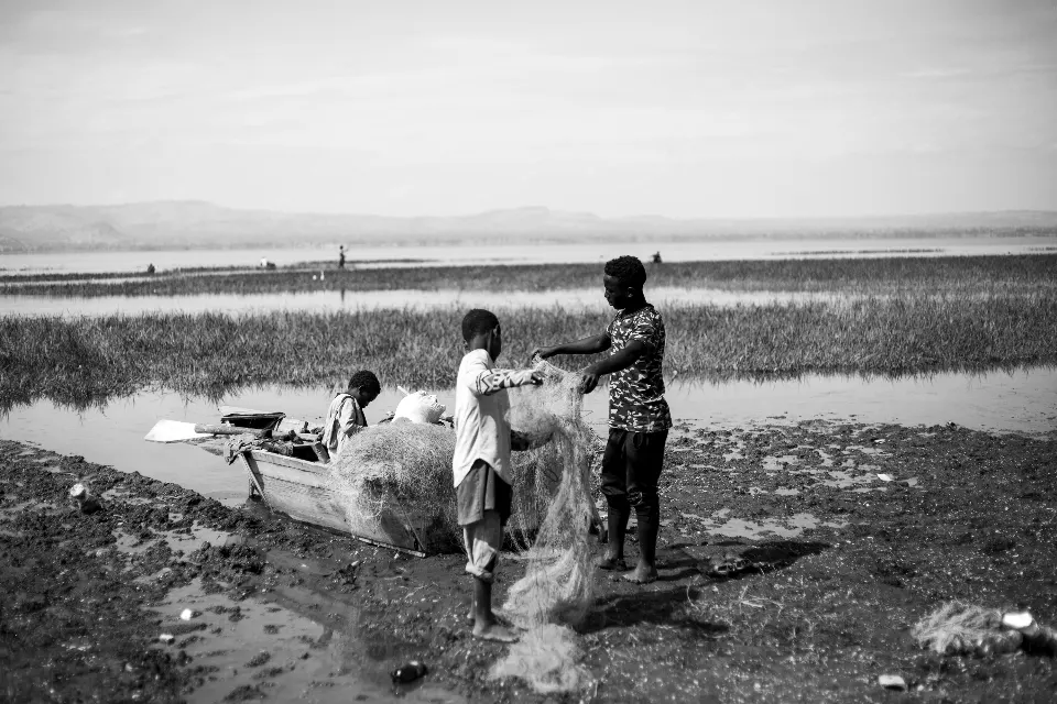 Etiopía. Lago Awassa. Fishermen