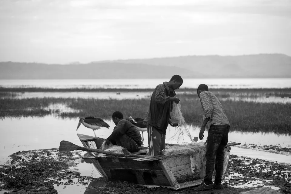 Etiopía. Lago Awassa. Fishermen