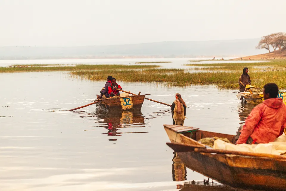Etiopía. Lago Awasa. Fishermen