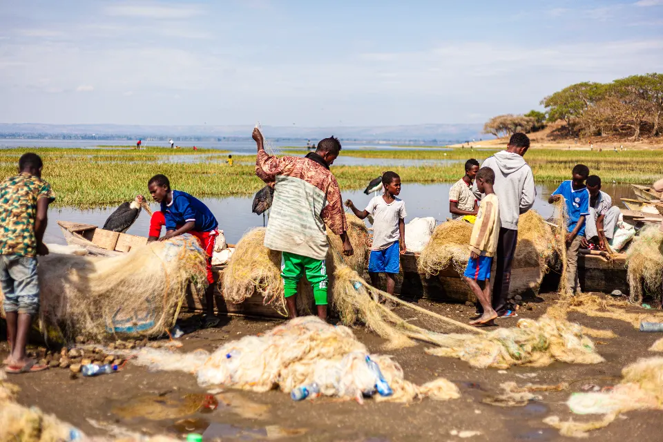 Etiopía. Lago Awasa. Fishermen