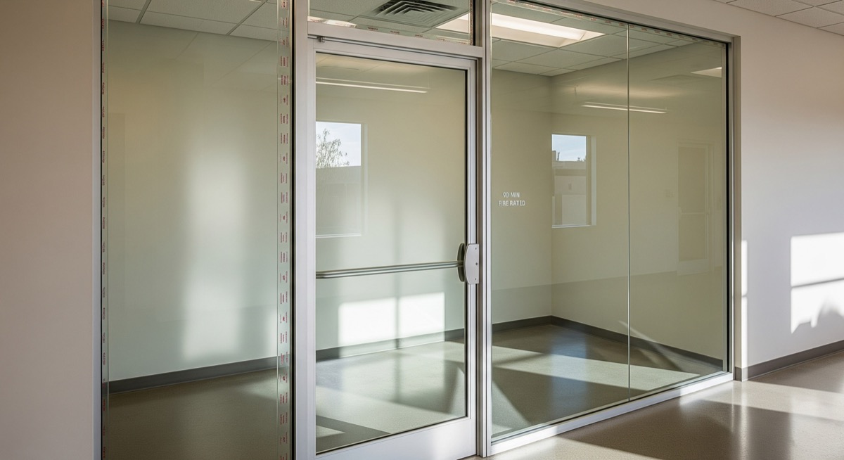 Fire-rated glass installation