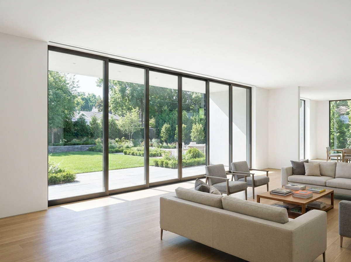 Residential glass renovation with modern sliding doors, expert consultation & design services in California, Arizona.
