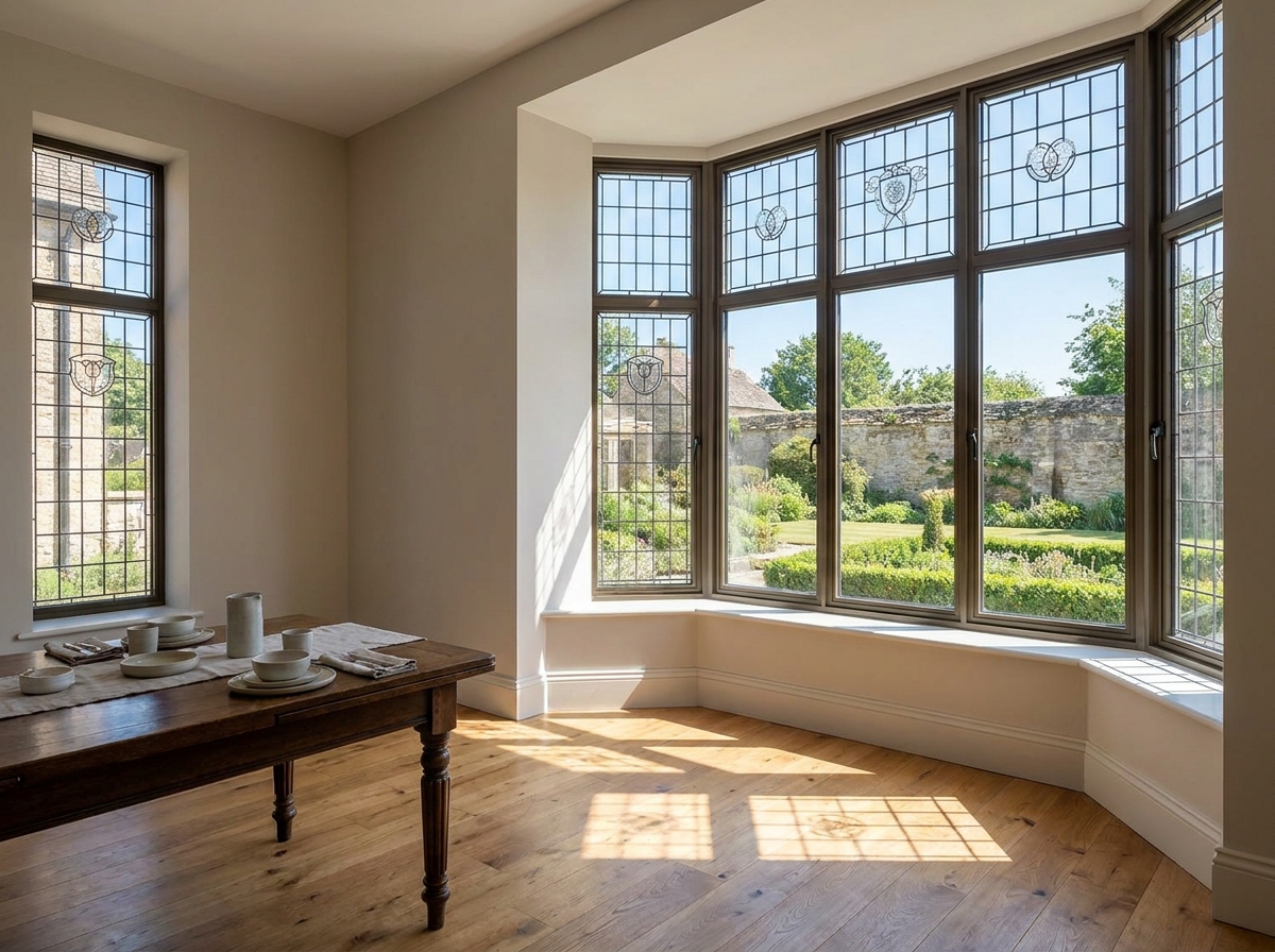 Exquisite custom glass design for historic home restorations, providing specialty windows in California and Arizona.