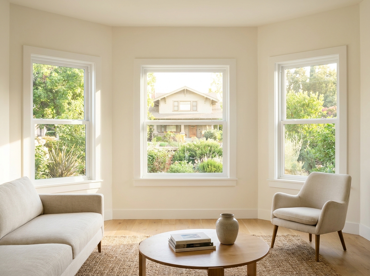 California bungalow with new energy-efficient glass windows, perfect for older homes in CA & AZ seeking upgrades.