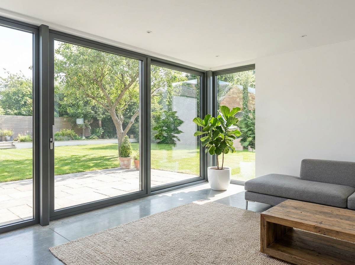 Shatter-safe residential security glass windows in a modern California home, perfect for families in Arizona.