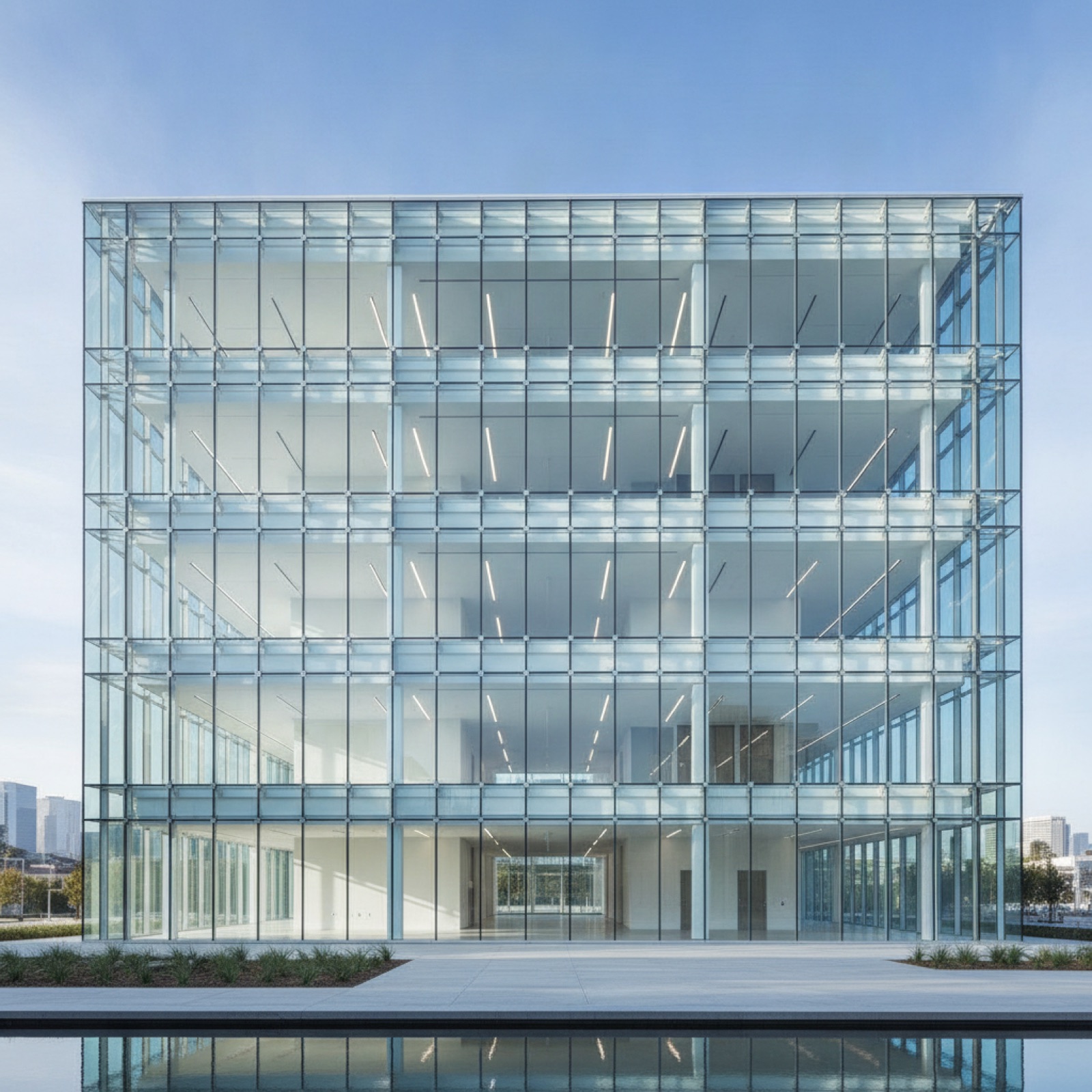 Modern commercial building showing effective daylighting with Title 24-compliant Low-E glazing