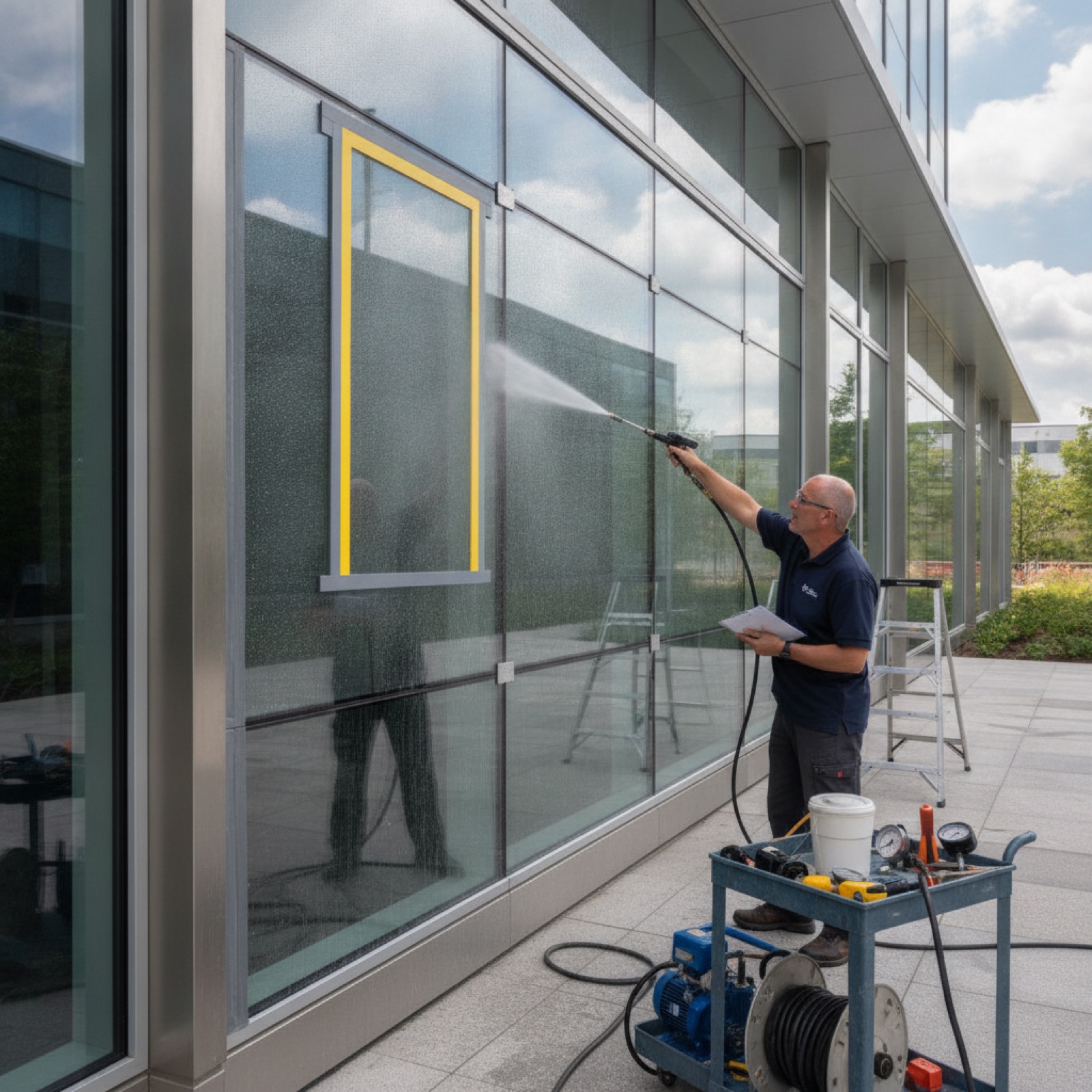 Field water testing verification of recaulked curtain wall sealant joints
