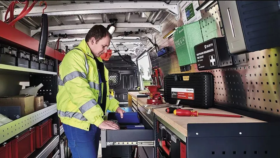 Furgone di servizio mobile Volkswagen.