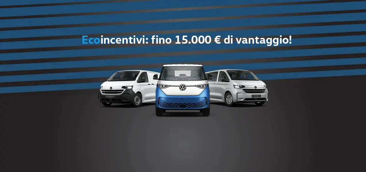 Ecoincentivi Volkswagen: fino a 15.000 € di vantaggio! *Valida su tutta la gamma BEV fino al 31/12/2025.