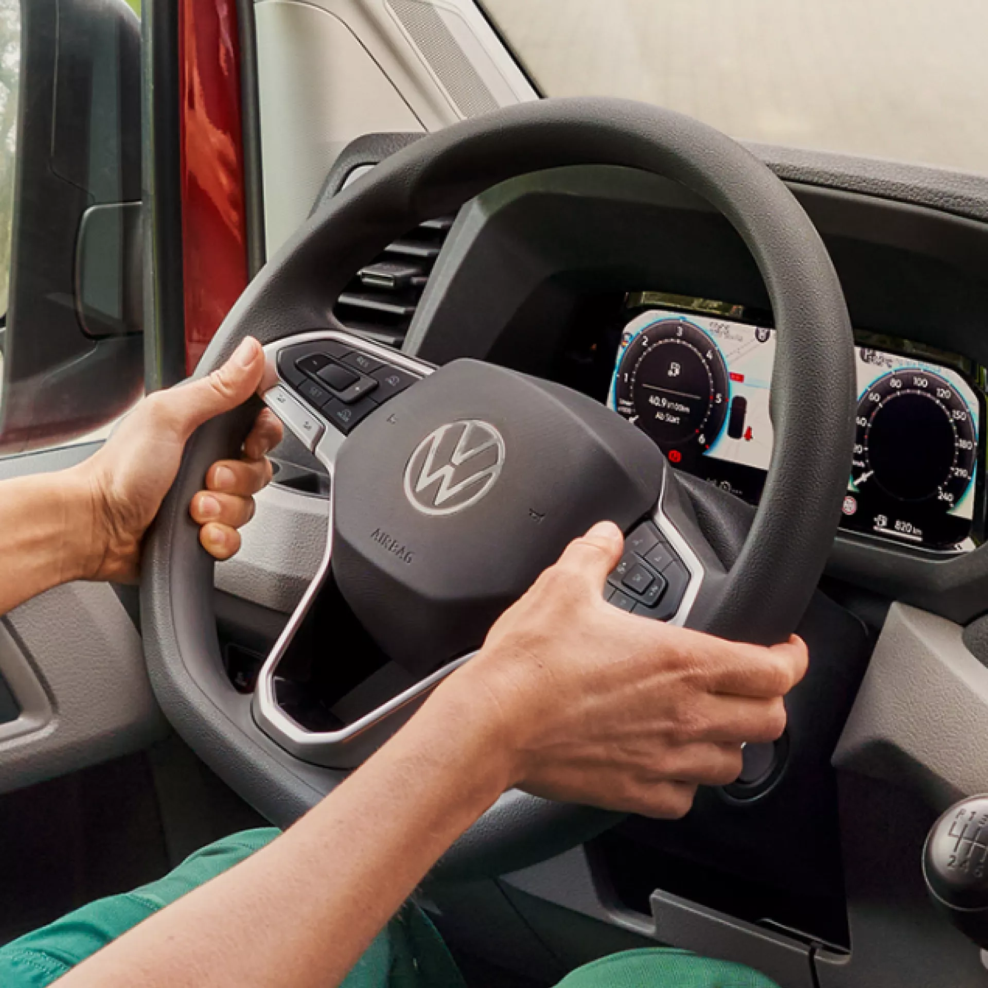 Foto dettaglio del volante multifunzione