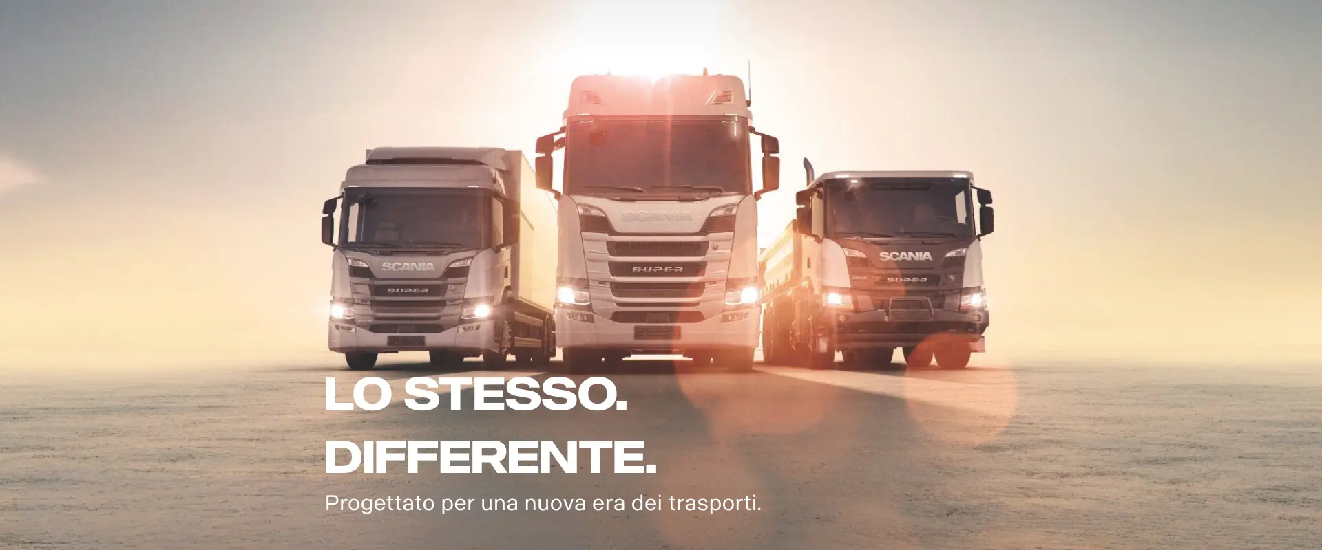 Tre veicoli Scania Super con motore da 11 litri. Meno consumi, stesse prestazioni.