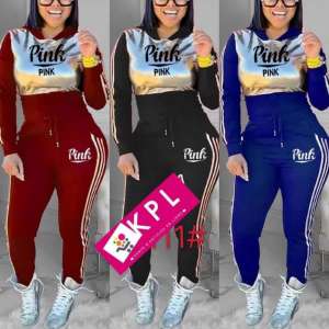 Ensemble Pink Manches Longues Pantalon - Vêtement Femme