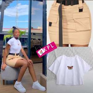 Ensemble Femme - Jupe Et Mini T-shirt - Vêtement