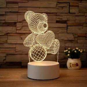 Lampe LED 3D en acrylique, veilleuse
