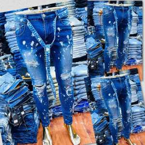 Jeans Pantalon Bleu Stylé - Vêtement Homme