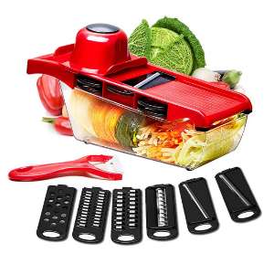 Coupe-légumes avec lame en acier inoxydable, trancheur, Mandoline, râpe à pommes de terre, râpe à carottes, accessoire de cuisine