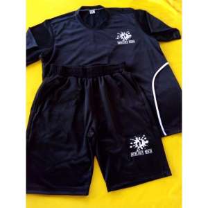 Complet Empreinte Noire - Short Et T-shirt - Noir