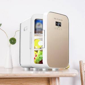 Mini réfrigérateur 13.5L peut portable personnel petit réfrigérateur compact refroidisseur et plus chaud pour la nourriture chambre dortoir bureau voiture