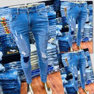 Jeans Pantalon Bleu Stylé - Vêtement Homme