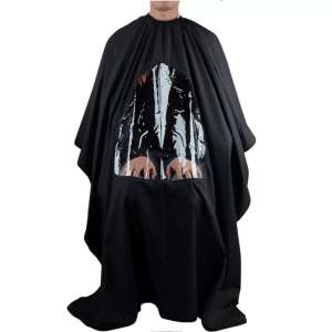 Tablier de coupe de cheveux pour Salon de coiffure, avec fenêtre transparente, Cape étanche, vêtements de coiffure