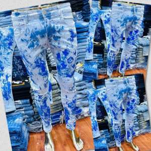 Jeans Pantalon Bleu Stylé - Vêtement Homme