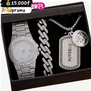 Pack Bijoux - Montre - Bracelet - Chaîne - Homme