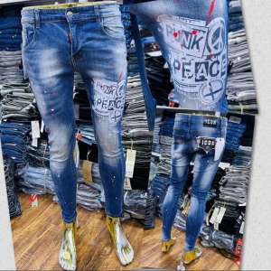 Jeans Pantalon PUNK PEACE - Vêtement Homme - BLEU
