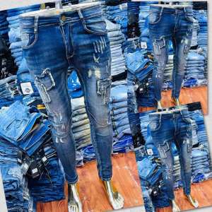 Jeans Pantalon Bleu Stylé - Vêtement Homme