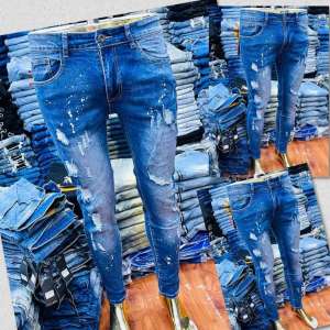 Jeans Pantalon Bleu Stylé - Vêtement Homme