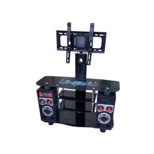 Support Télé avec Étagère et Haut parleur Amplifié